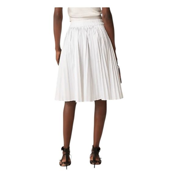 J. Crew Smocked Waist Pleated Mini Skirt White Poplin Cotton XL - Picture 5 of 11